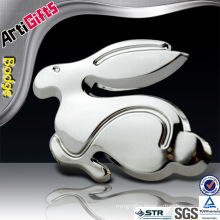 Promotional item metal rabbit car badge